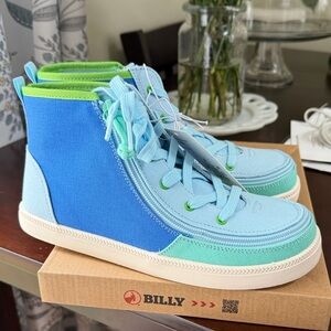 Billy Kids Blue and Green High-Top Shoes